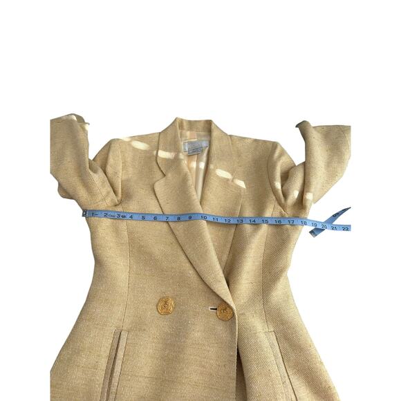 Worth‎ Gold Old Money Luxury Rich Girl Academia Preppy Dainty Silk Blazer Size 2 - Picture 13 of 14